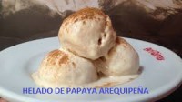 HELADO DE PAPAYA AREQUIPEÑA